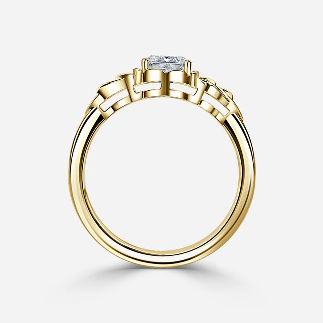 Erendil Yellow Gold Celtic Engagement Ring