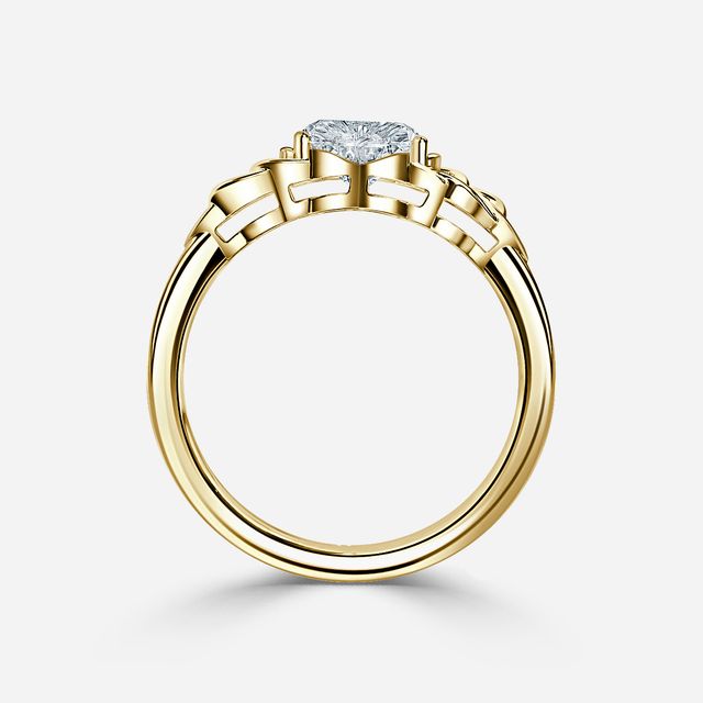 Erendil Yellow Gold Celtic Engagement Ring