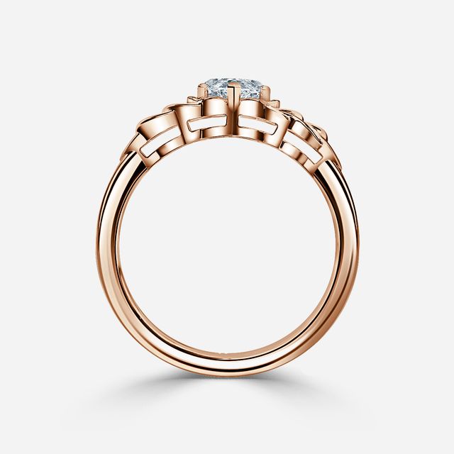 Erendil Rose Gold Celtic Engagement Ring