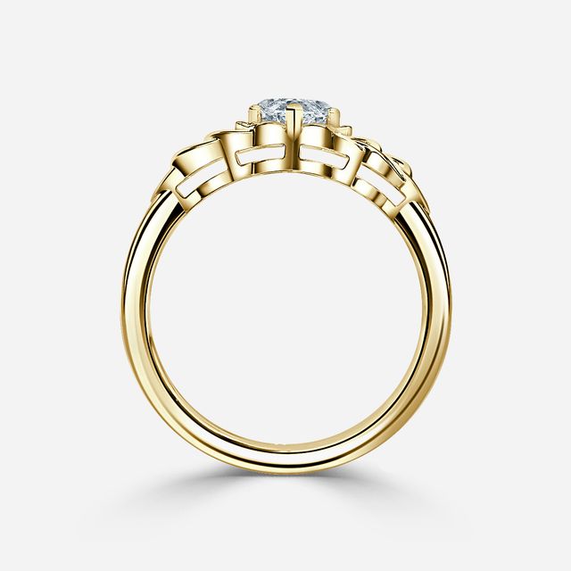 Erendil Yellow Gold Celtic Engagement Ring