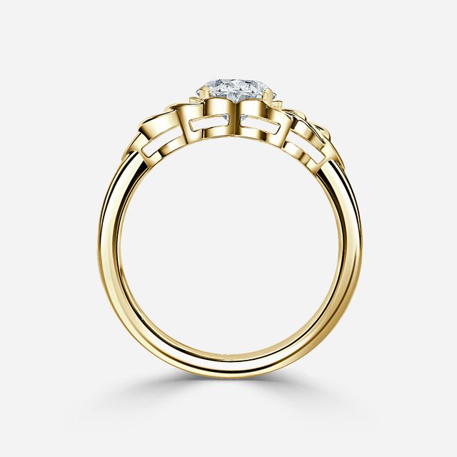 Erendil Yellow Gold Celtic Engagement Ring