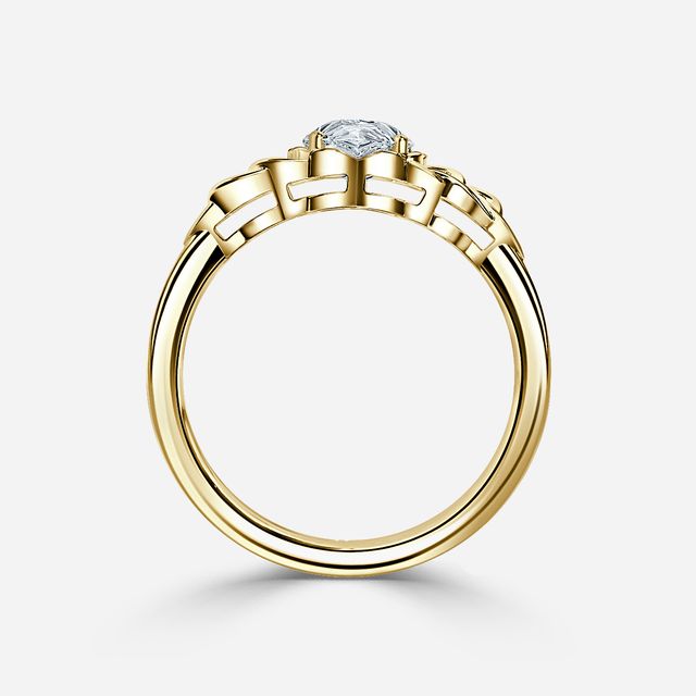 Erendil Yellow Gold Celtic Engagement Ring