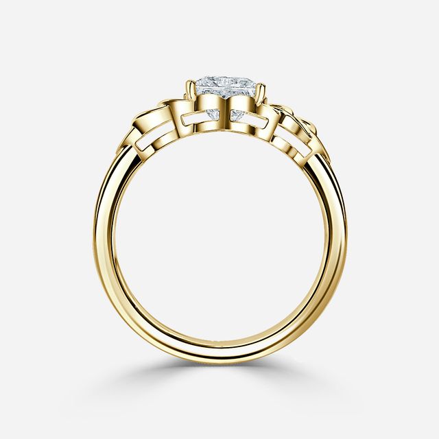 Erendil Yellow Gold Celtic Engagement Ring