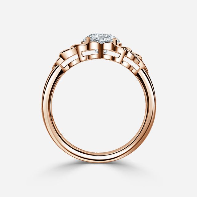 Erendil Rose Gold Celtic Engagement Ring
