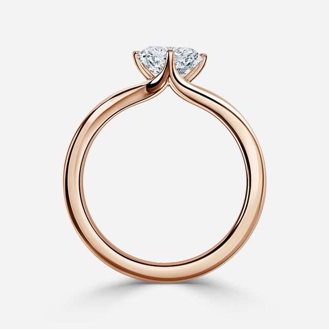 Viana Rose Gold Modern Engagement Ring
