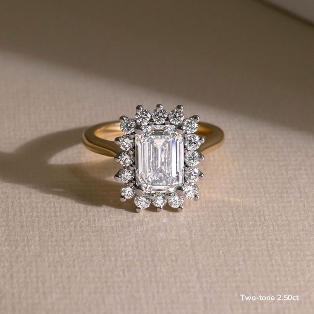 Windermere Yellow Gold Cluster Engagement Ring