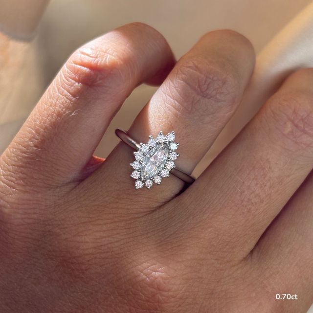 Windermere White Gold Cluster Engagement Ring