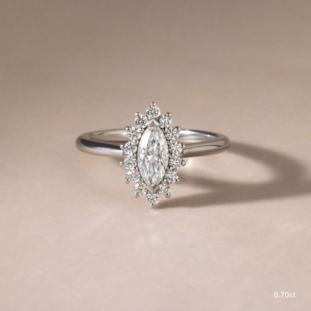 Windermere White Gold Cluster Engagement Ring