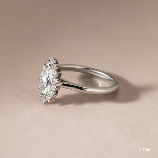 Windermere White Gold Cluster Engagement Ring