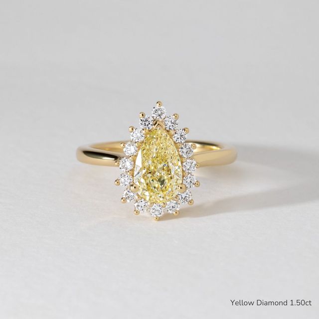 Windermere Yellow Gold Cluster Engagement Ring