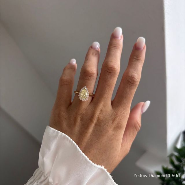 Windermere Yellow Gold Cluster Engagement Ring