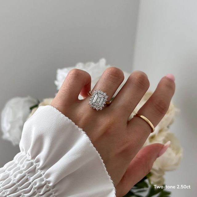 Windermere Yellow Gold Cluster Engagement Ring