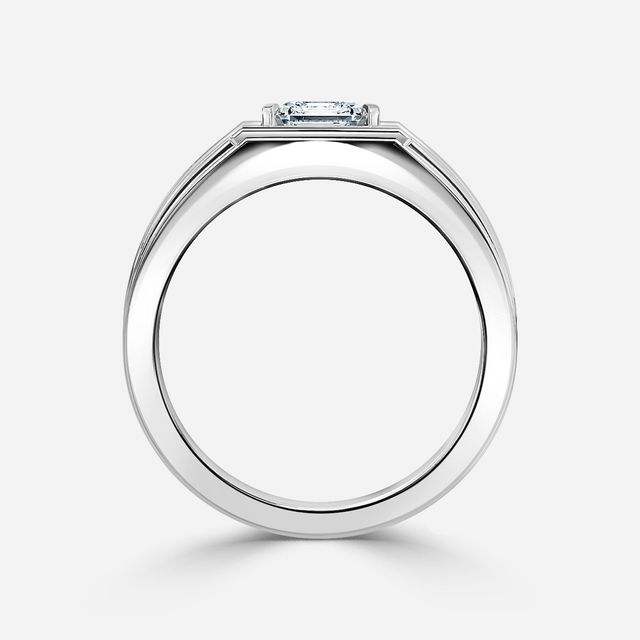 Bernard Platinum Men's Bezel Set Engagement Ring