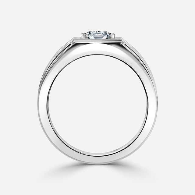 Bernard Platinum Men's Bezel Set Engagement Ring