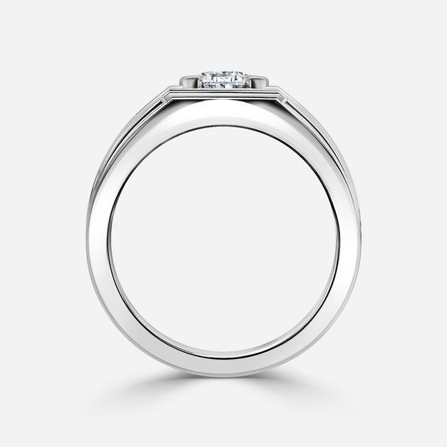 Bernard Platinum Men's Bezel Set Engagement Ring