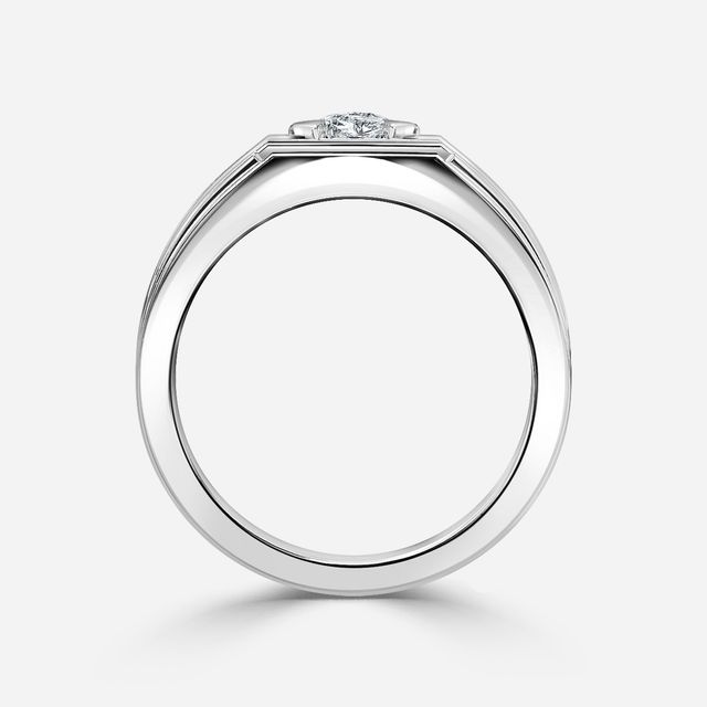 Bernard Platinum Men's Bezel Set Engagement Ring