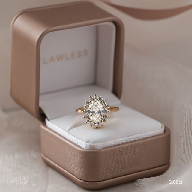 Windermere Yellow Gold Cluster Engagement Ring