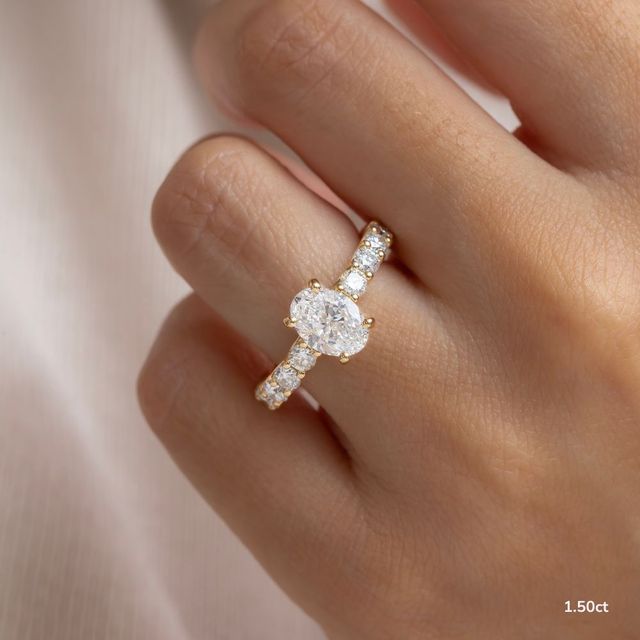 Regent Yellow Gold Hidden Halo Engagement Ring