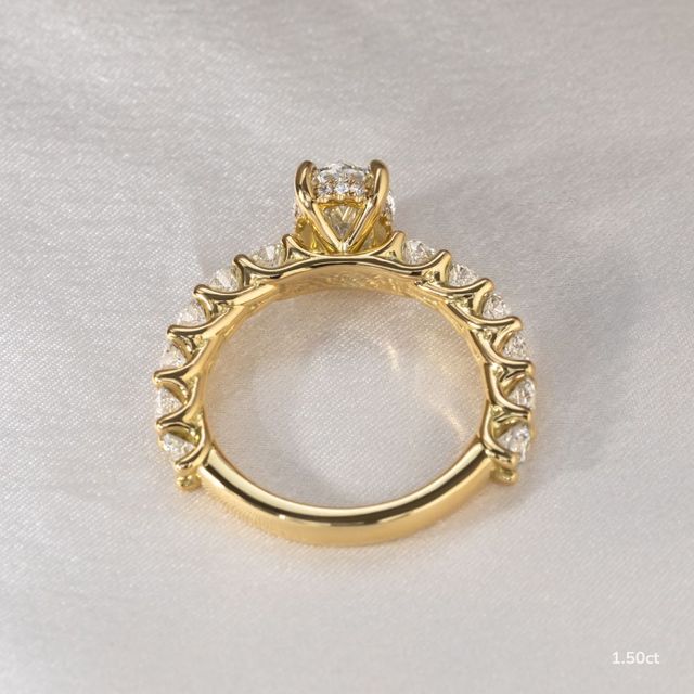 Regent Yellow Gold Hidden Halo Engagement Ring