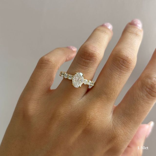 Regent Yellow Gold Hidden Halo Engagement Ring