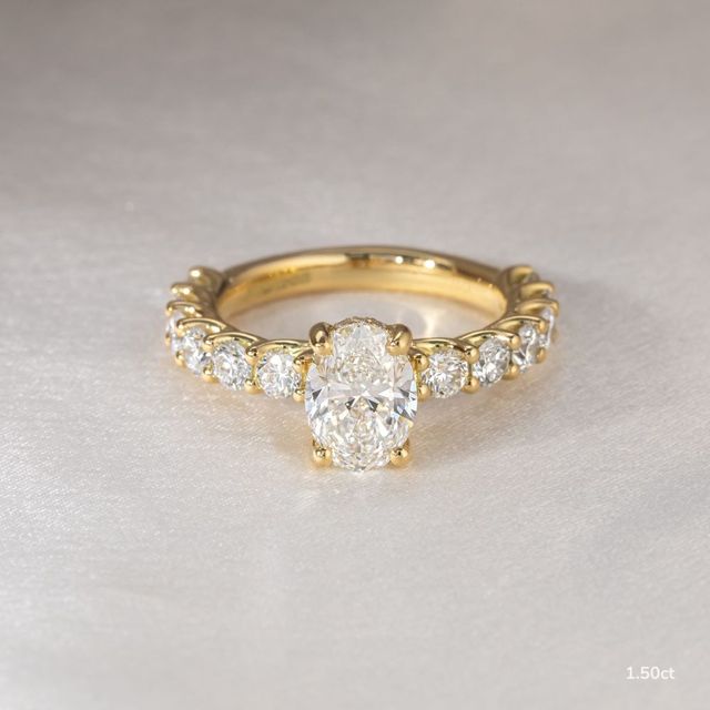 Regent Yellow Gold Hidden Halo Engagement Ring