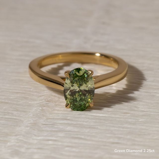 Naomi Yellow Gold Tapered Solitaire Engagement Ring
