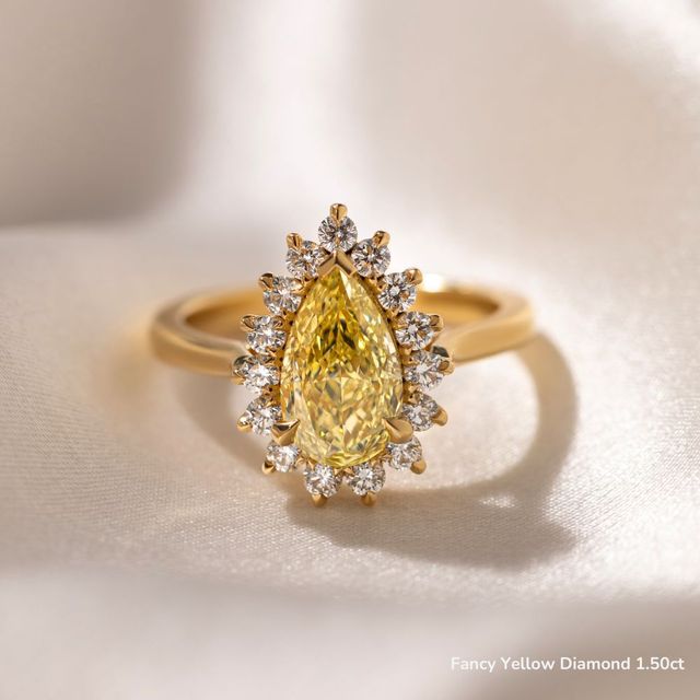 Windermere Yellow Gold Cluster Engagement Ring