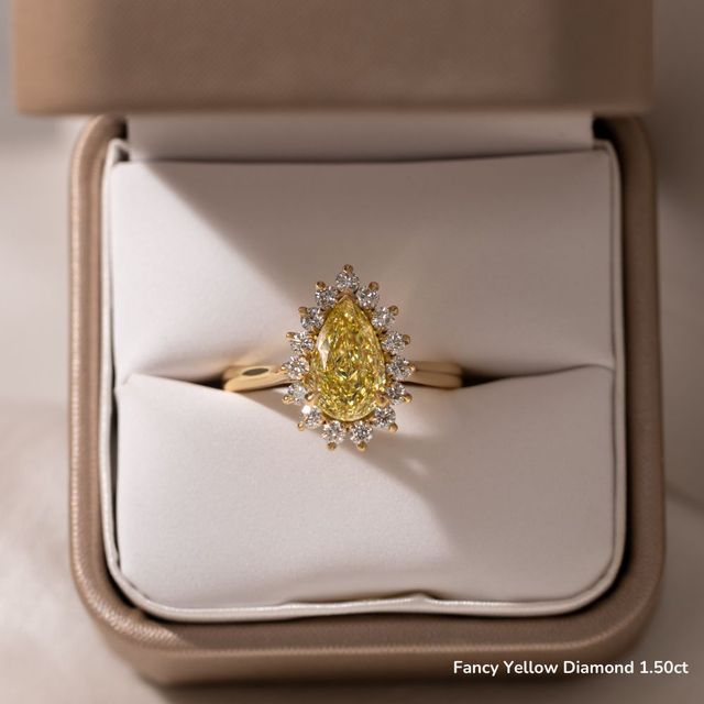 Windermere Yellow Gold Cluster Engagement Ring