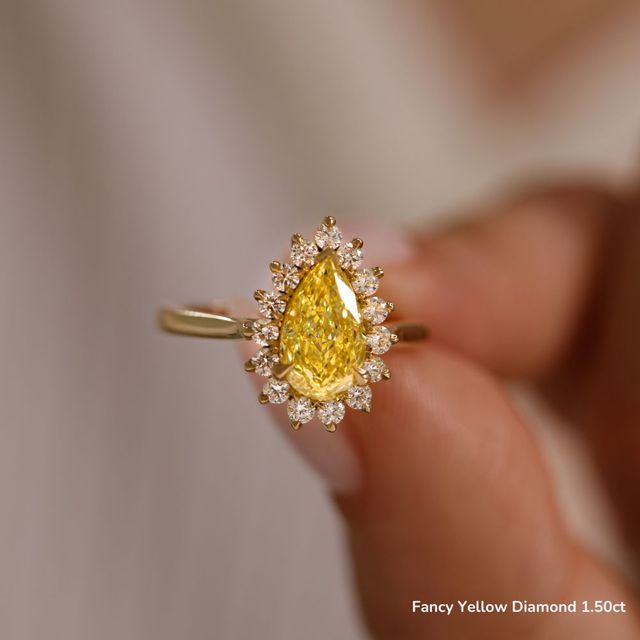Windermere Yellow Gold Cluster Engagement Ring