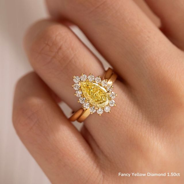 Windermere Yellow Gold Cluster Engagement Ring
