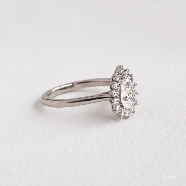 Windermere Platinum Cluster Engagement Ring
