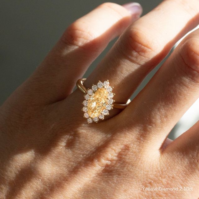 Windermere Yellow Gold Cluster Engagement Ring