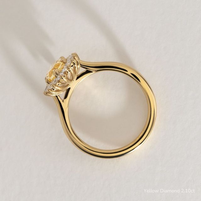 Windermere Yellow Gold Cluster Engagement Ring