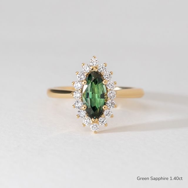 Windermere Yellow Gold Cluster Engagement Ring