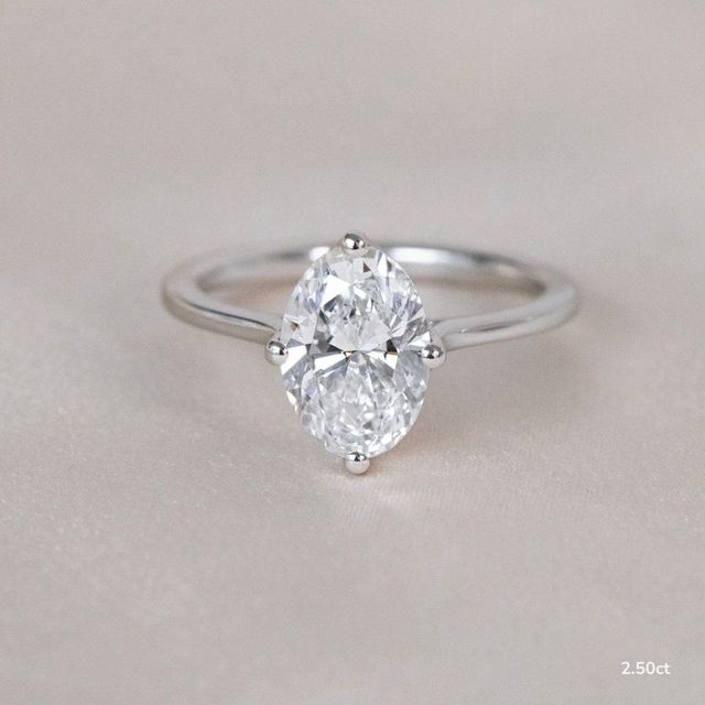 Liana Platinum Lotus Solitaire Engagement Ring