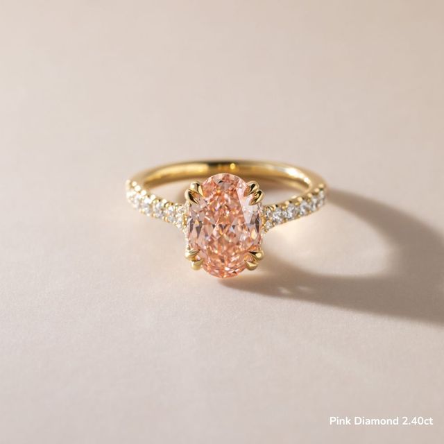Fiara Yellow Gold Under Twisted Double Prong Engagement Ring