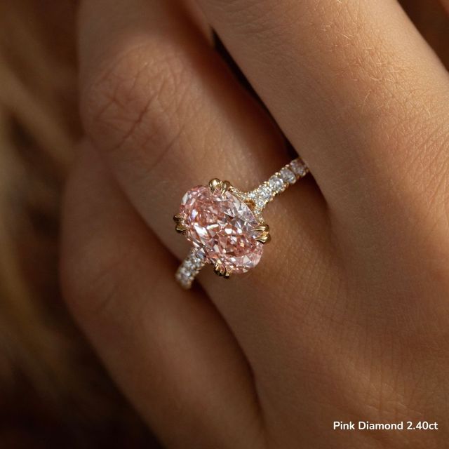 Fiara Yellow Gold Under Twisted Double Prong Engagement Ring