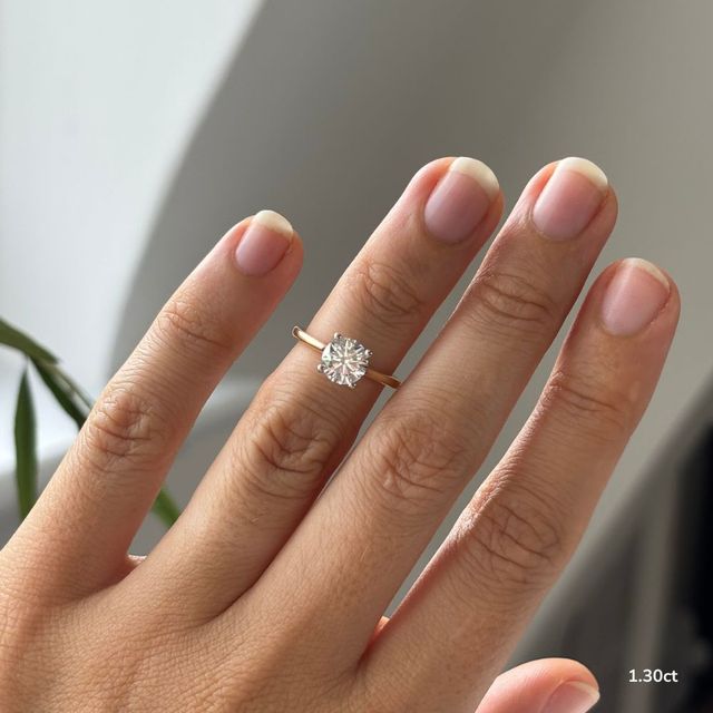 Mila Yellow Gold Two Tone Solitaire Engagement Ring