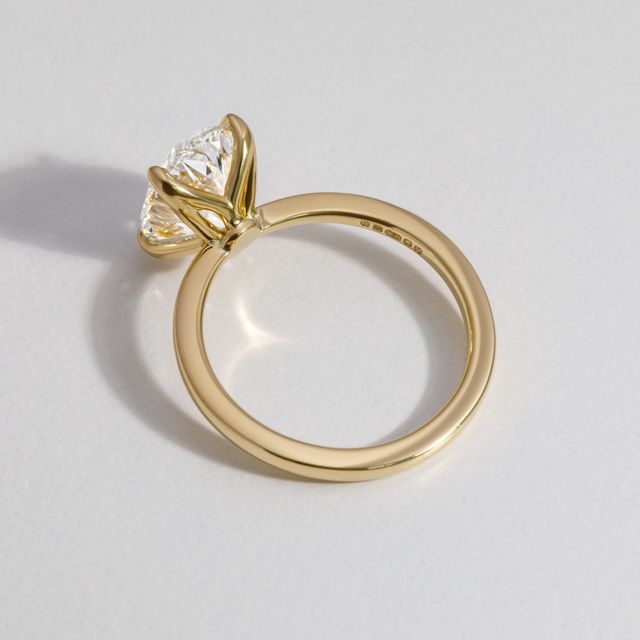 2.20ct Ayania Yellow Gold Solitaire Oval Lab Diamond Engagement Ring