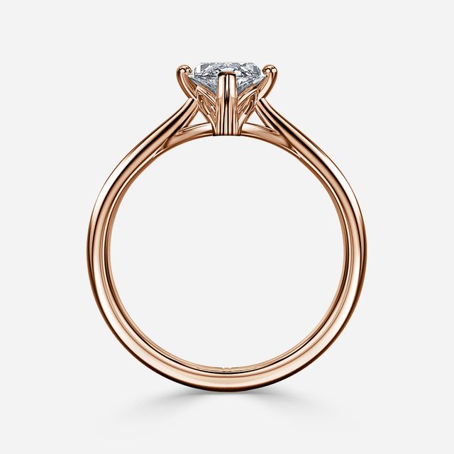 Jessie Tulip Rose Gold Solitaire Engagement Ring