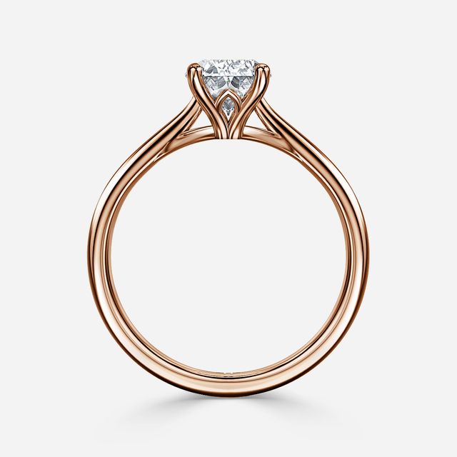 Jessie Tulip Rose Gold Solitaire Engagement Ring