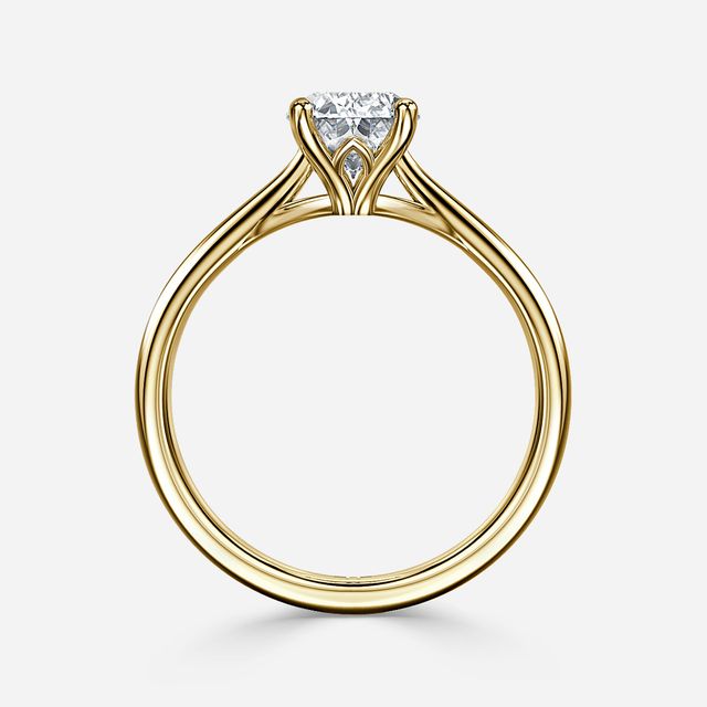 Jessie Tulip Yellow Gold Solitaire Engagement Ring