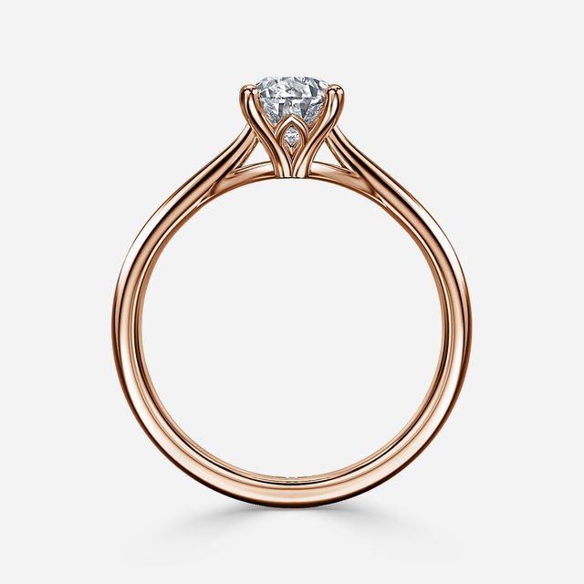 Jessie Tulip Rose Gold Solitaire Engagement Ring