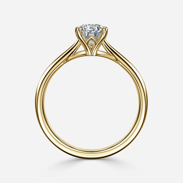 Jessie Tulip Yellow Gold Solitaire Engagement Ring