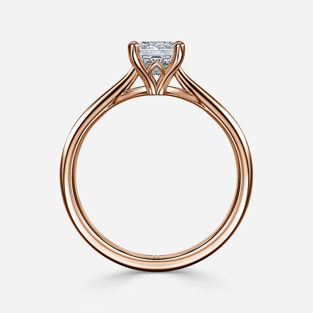 Jessie Tulip Rose Gold Solitaire Engagement Ring