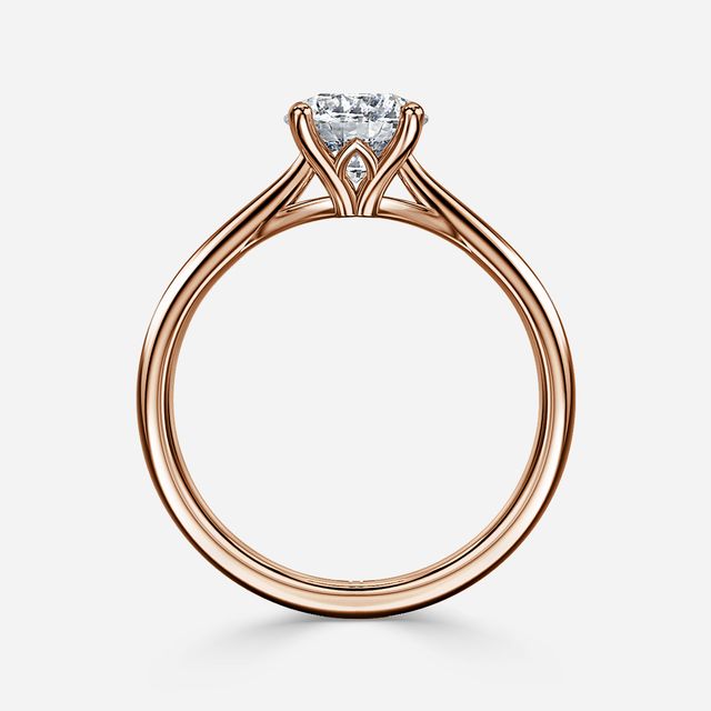 Jessie Tulip Rose Gold Solitaire Engagement Ring