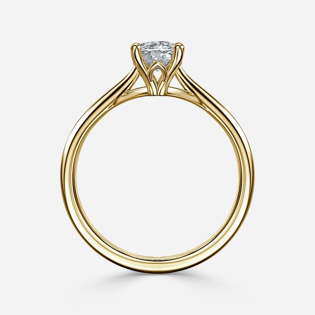 Jessie Tulip Yellow Gold Solitaire Engagement Ring