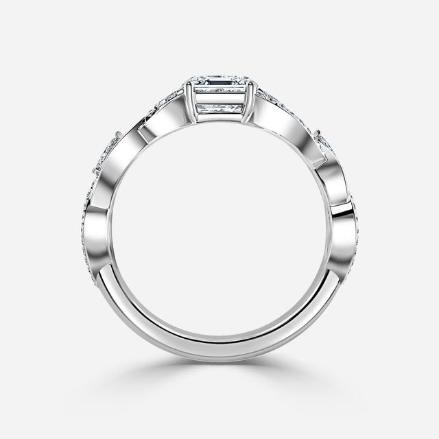 Xylo Platinum Celtic Knot Diamond Engagement Ring