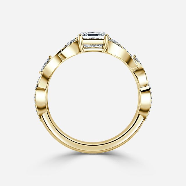Xylo Yellow Gold Celtic Knot Diamond Engagement Ring