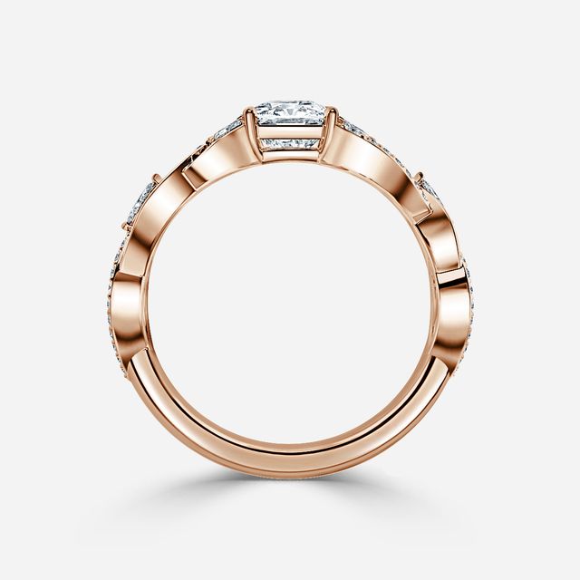 Xylo Rose Gold Celtic Knot Diamond Engagement Ring